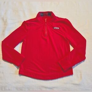 Vineyard Vines red girls Medium or 10-12 pullover sweatshirt fuzzy inside VGUC